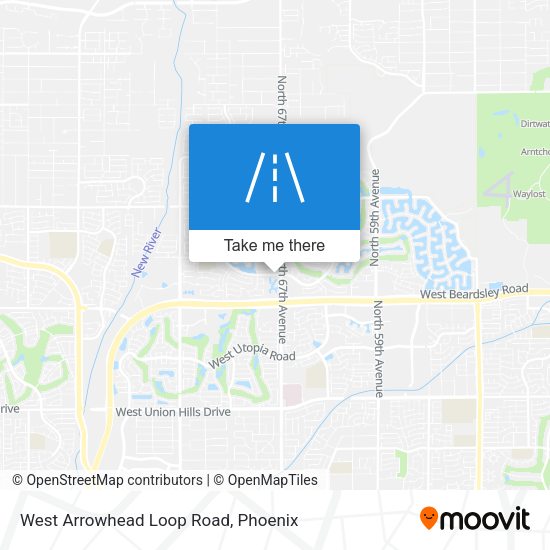 West Arrowhead Loop Road map