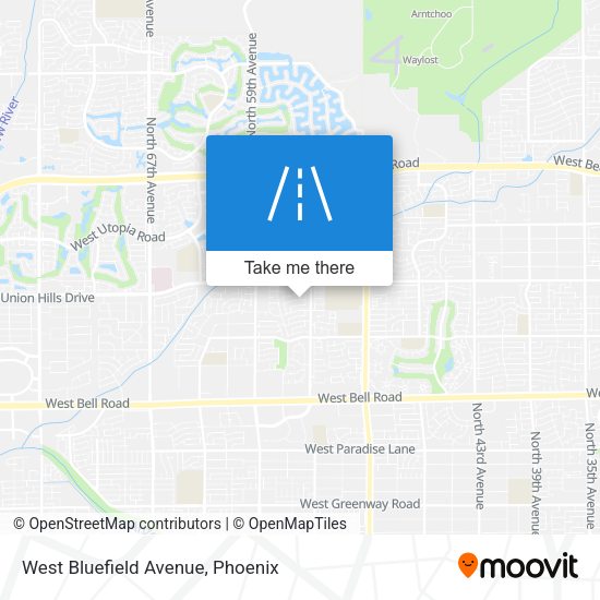 West Bluefield Avenue map