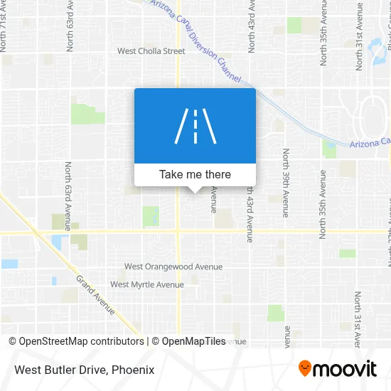 West Butler Drive map