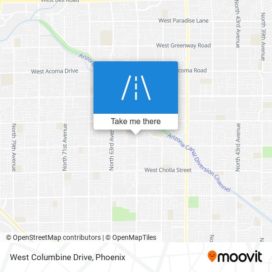 West Columbine Drive map