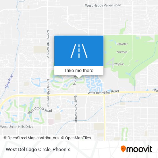 West Del Lago Circle map