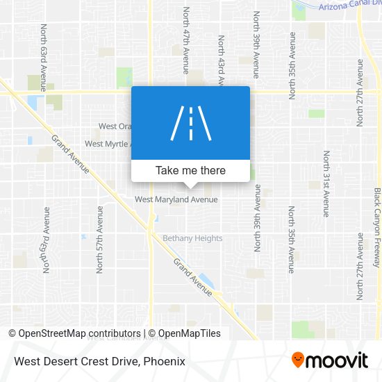 Mapa de West Desert Crest Drive