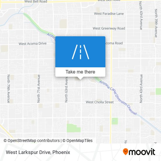 West Larkspur Drive map