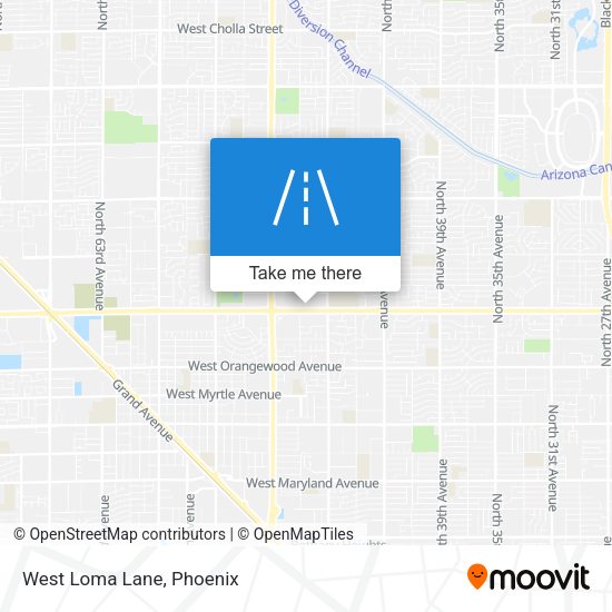 West Loma Lane map