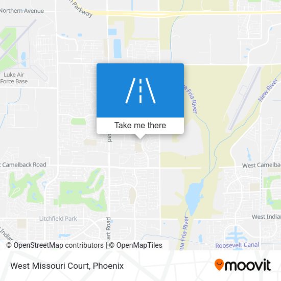 Mapa de West Missouri Court
