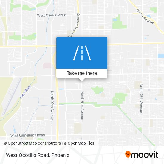 West Ocotillo Road map