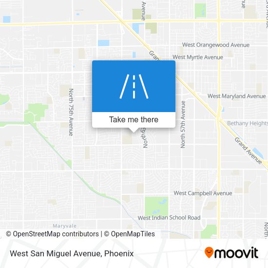 West San Miguel Avenue map