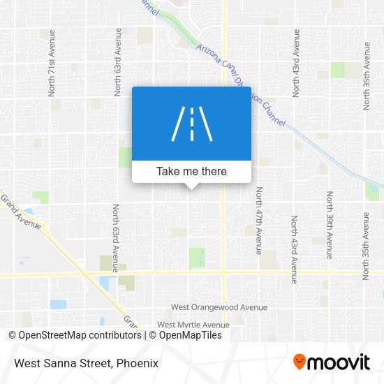 West Sanna Street map