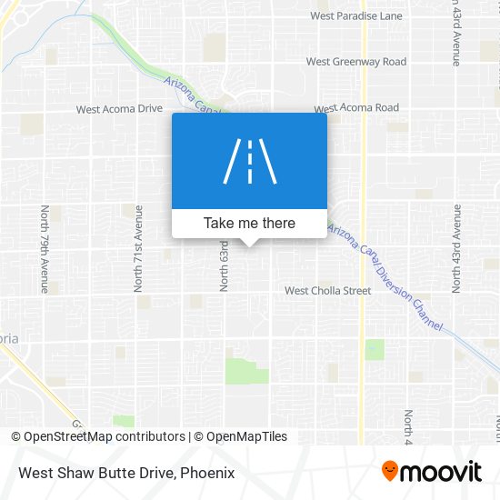 West Shaw Butte Drive map