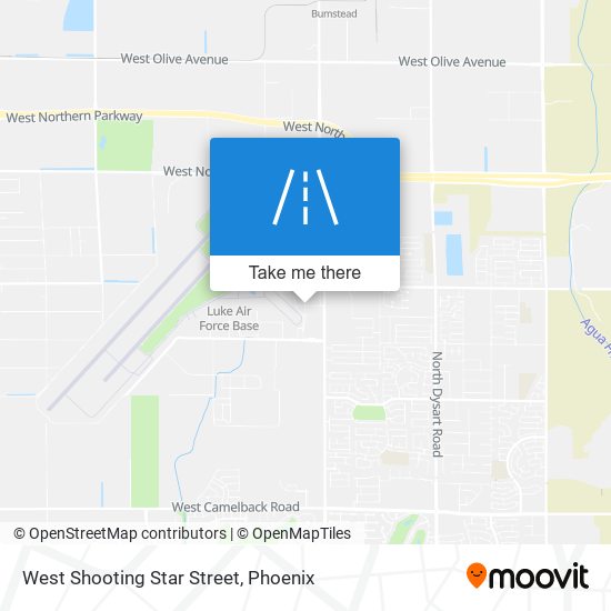 Mapa de West Shooting Star Street