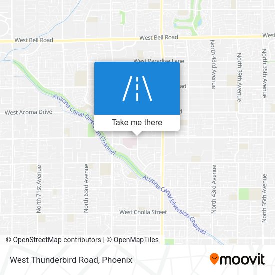West Thunderbird Road map