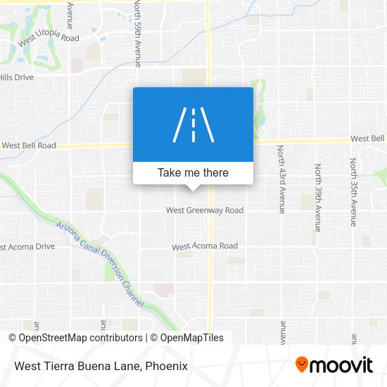 West Tierra Buena Lane map