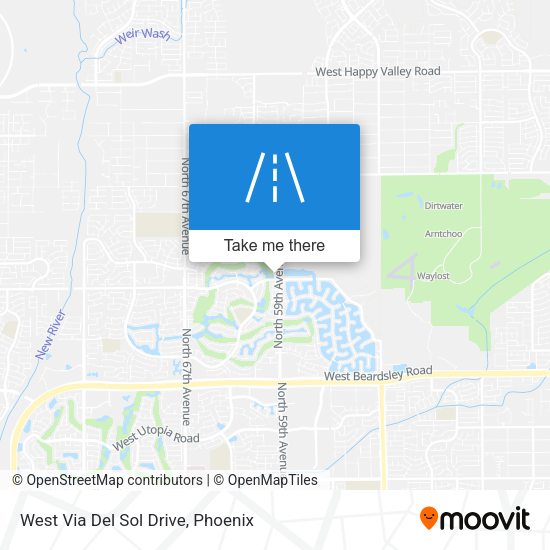 West Via Del Sol Drive map