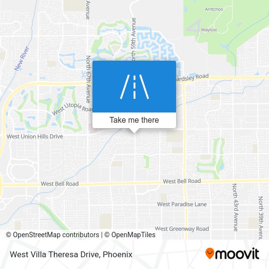 West Villa Theresa Drive map
