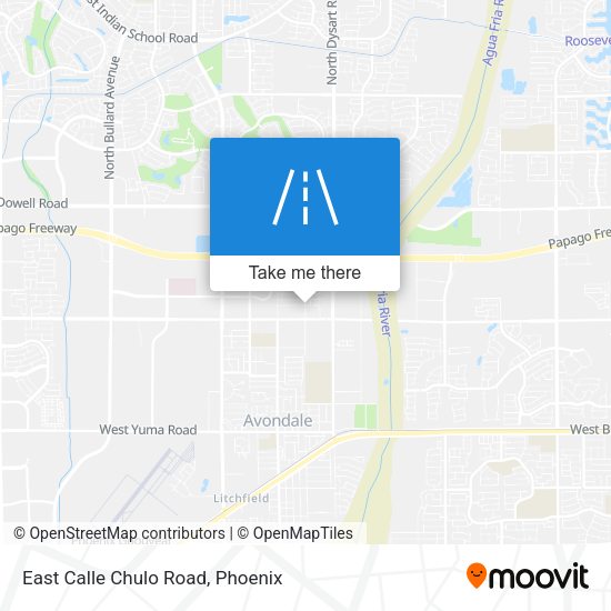 East Calle Chulo Road map