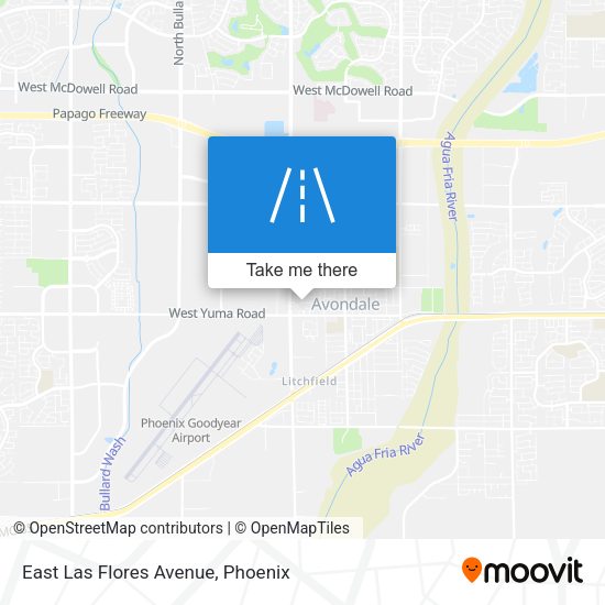 Mapa de East Las Flores Avenue