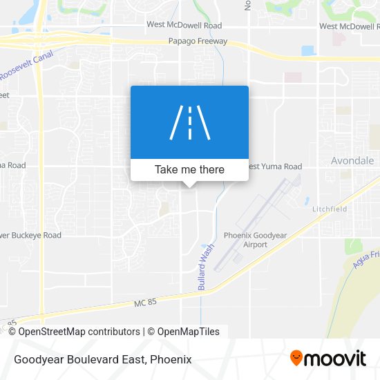 Goodyear Boulevard East map