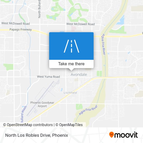 North Los Robles Drive map