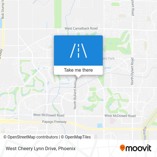 Mapa de West Cheery Lynn Drive