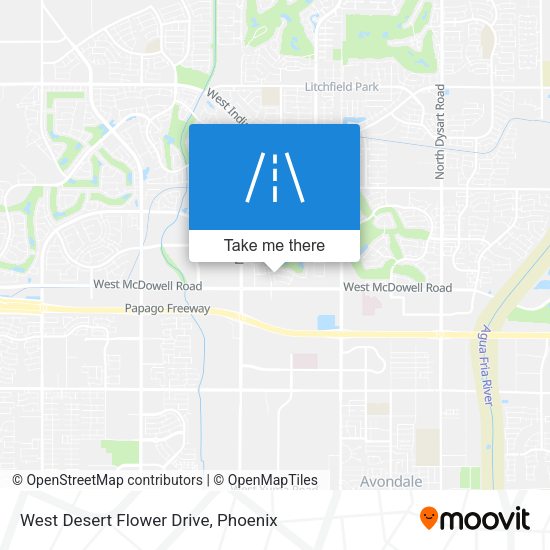 West Desert Flower Drive map