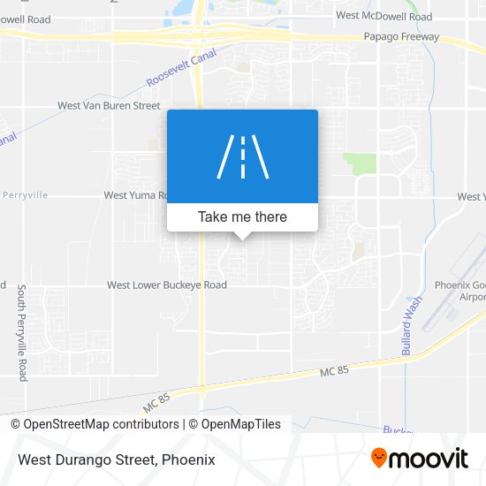 West Durango Street map