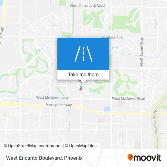 Mapa de West Encanto Boulevard