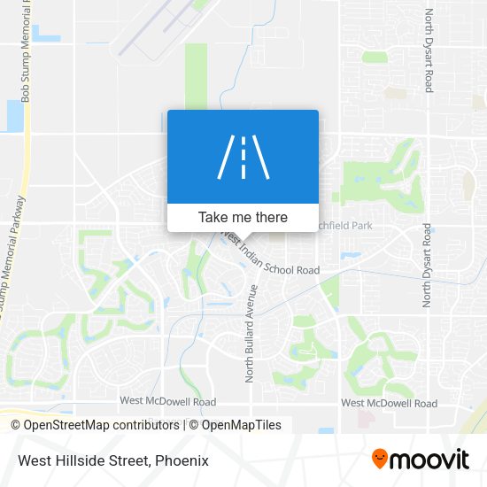 Mapa de West Hillside Street