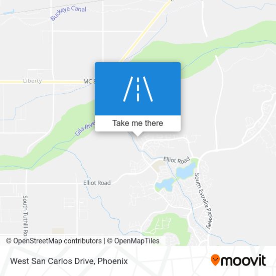West San Carlos Drive map