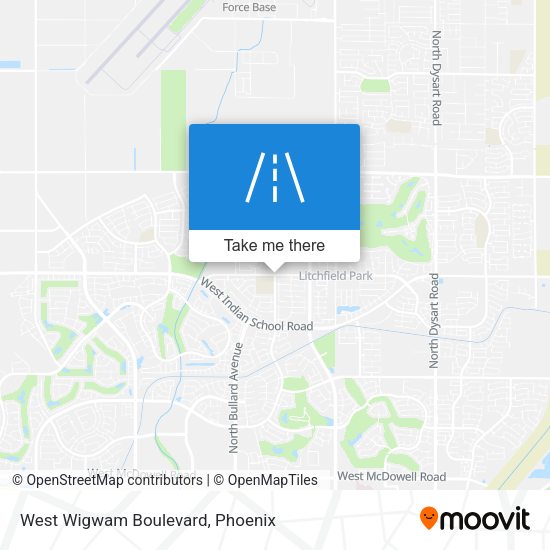 Mapa de West Wigwam Boulevard