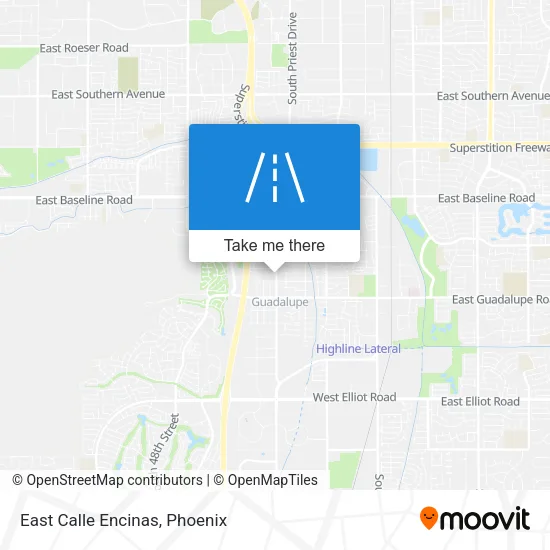 East Calle Encinas map