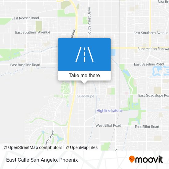 East Calle San Angelo map