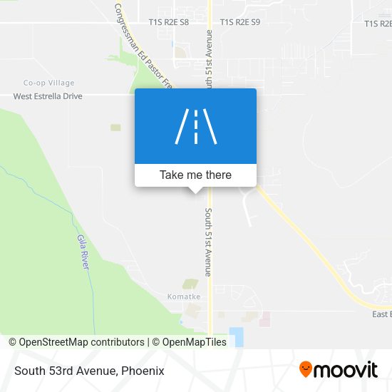 Mapa de South 53rd Avenue