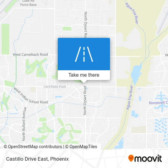 Castillo Drive East map