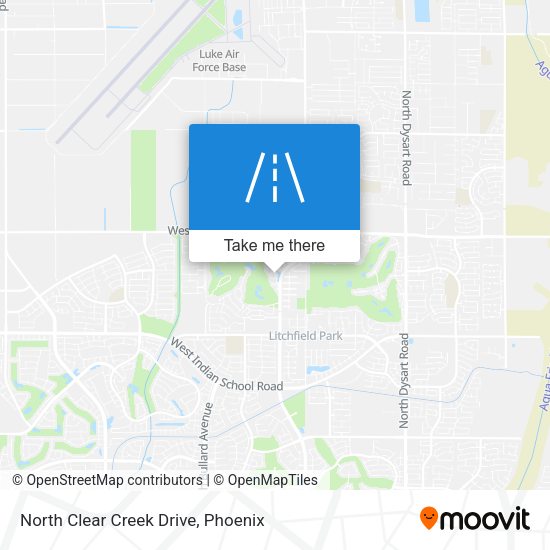 North Clear Creek Drive map