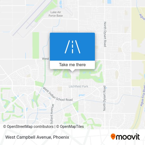 West Campbell Avenue map