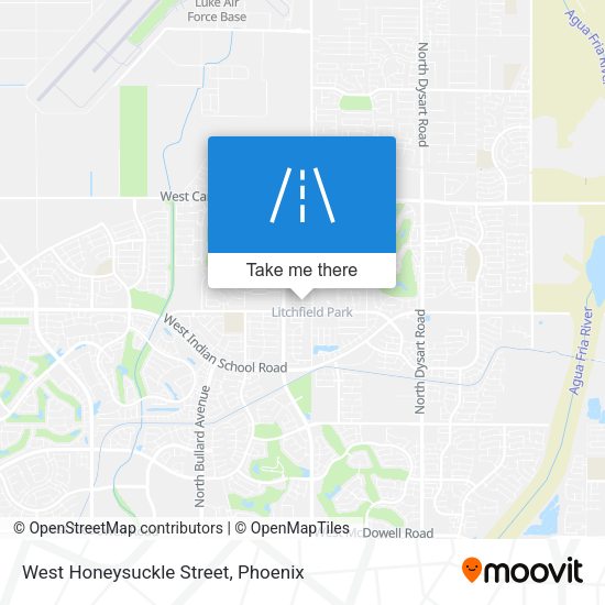 West Honeysuckle Street map