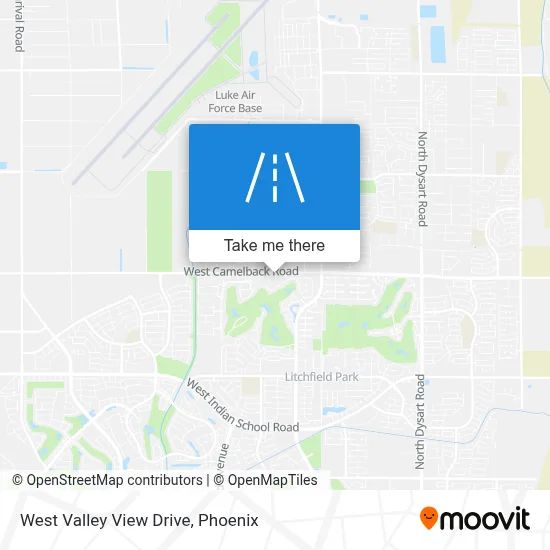 West Valley View Drive map