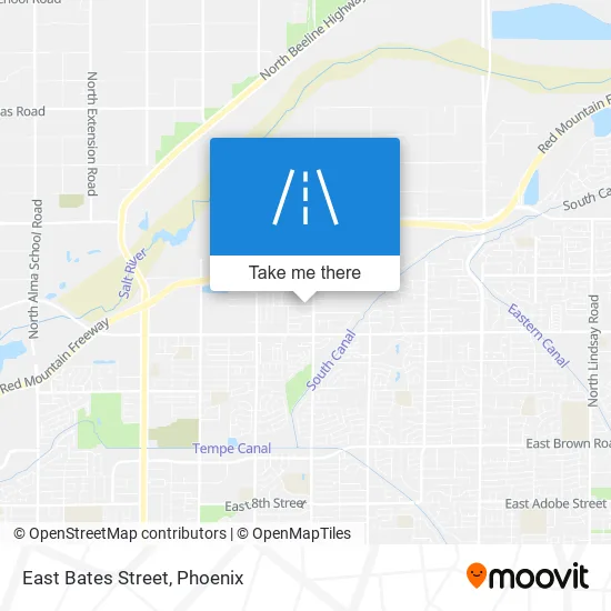 East Bates Street map