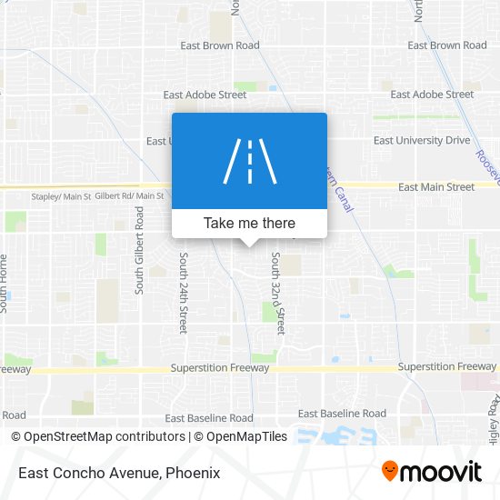 East Concho Avenue map