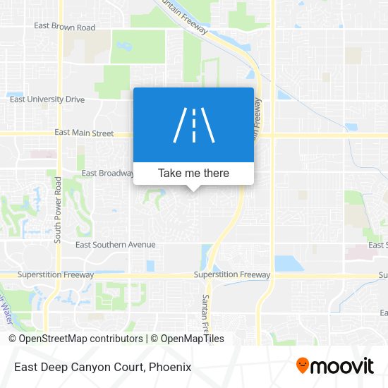 Mapa de East Deep Canyon Court