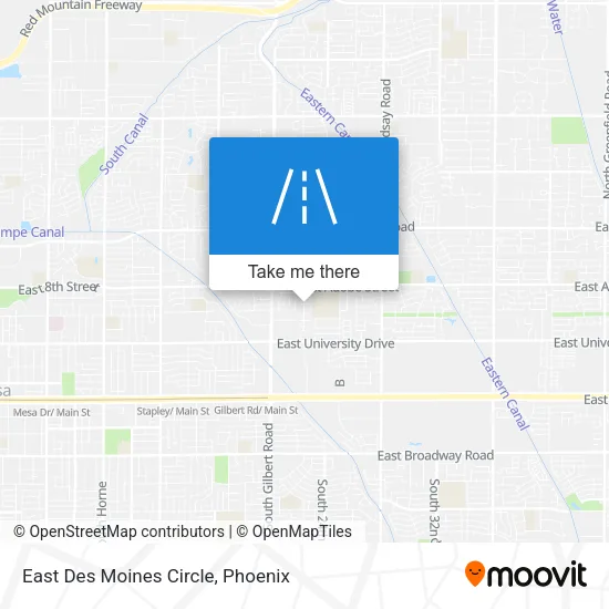 East Des Moines Circle map