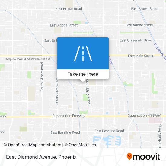 East Diamond Avenue map