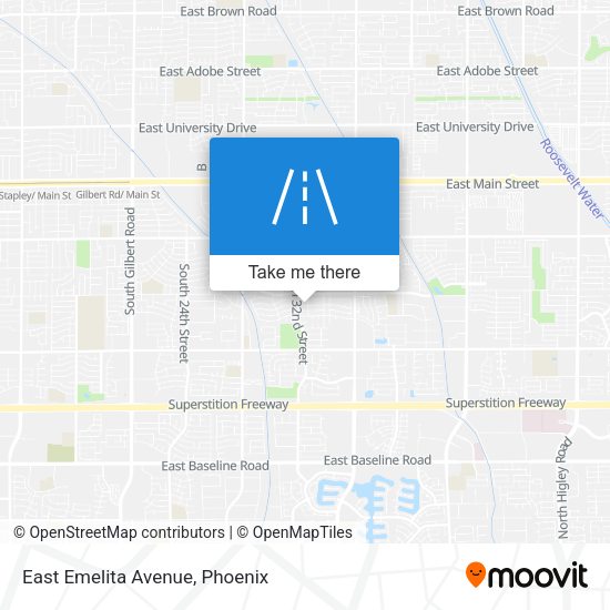 Mapa de East Emelita Avenue