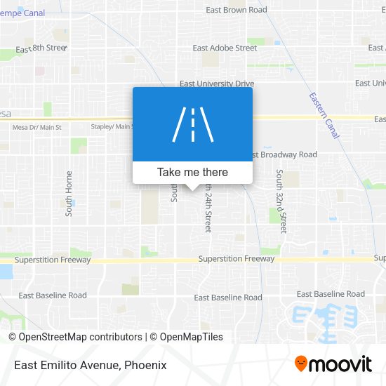 East Emilito Avenue map