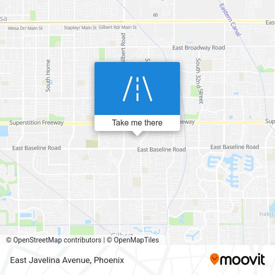 Mapa de East Javelina Avenue