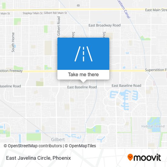 East Javelina Circle map