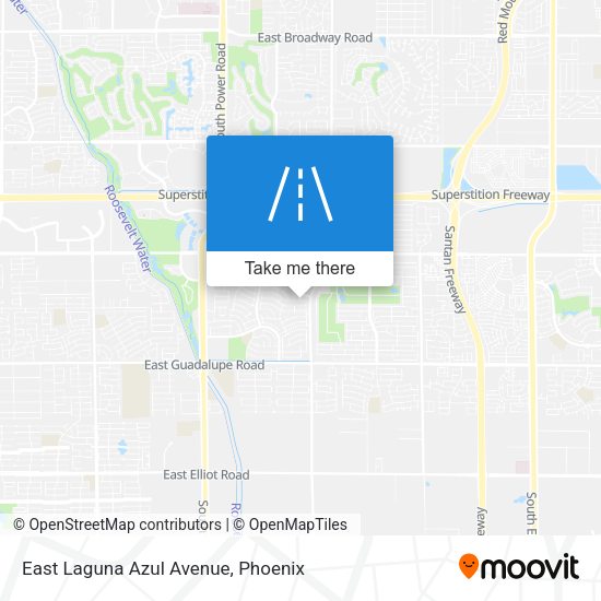 East Laguna Azul Avenue map