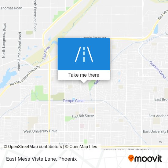 East Mesa Vista Lane map