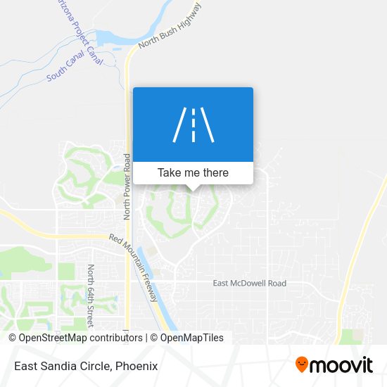 East Sandia Circle map