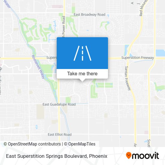 East Superstition Springs Boulevard map